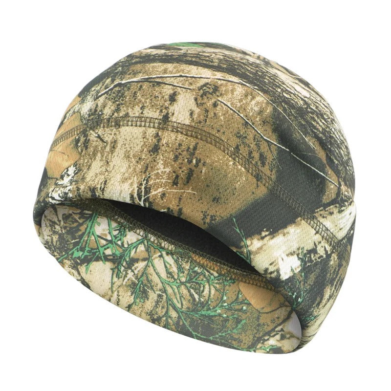 Camo windproof fleece winter cap designed for outdoor activities and cold weather protection