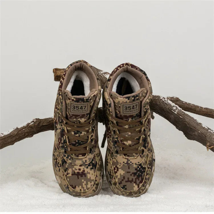 Camo Winter Army Combat Boots for rugged outdoor use