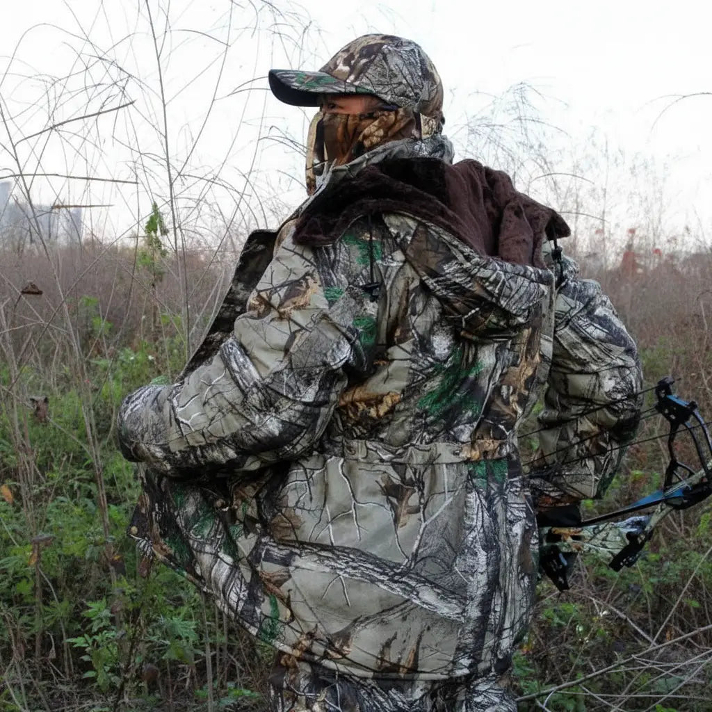 Winter camouflage jacket & pants for outdoor hunting activities