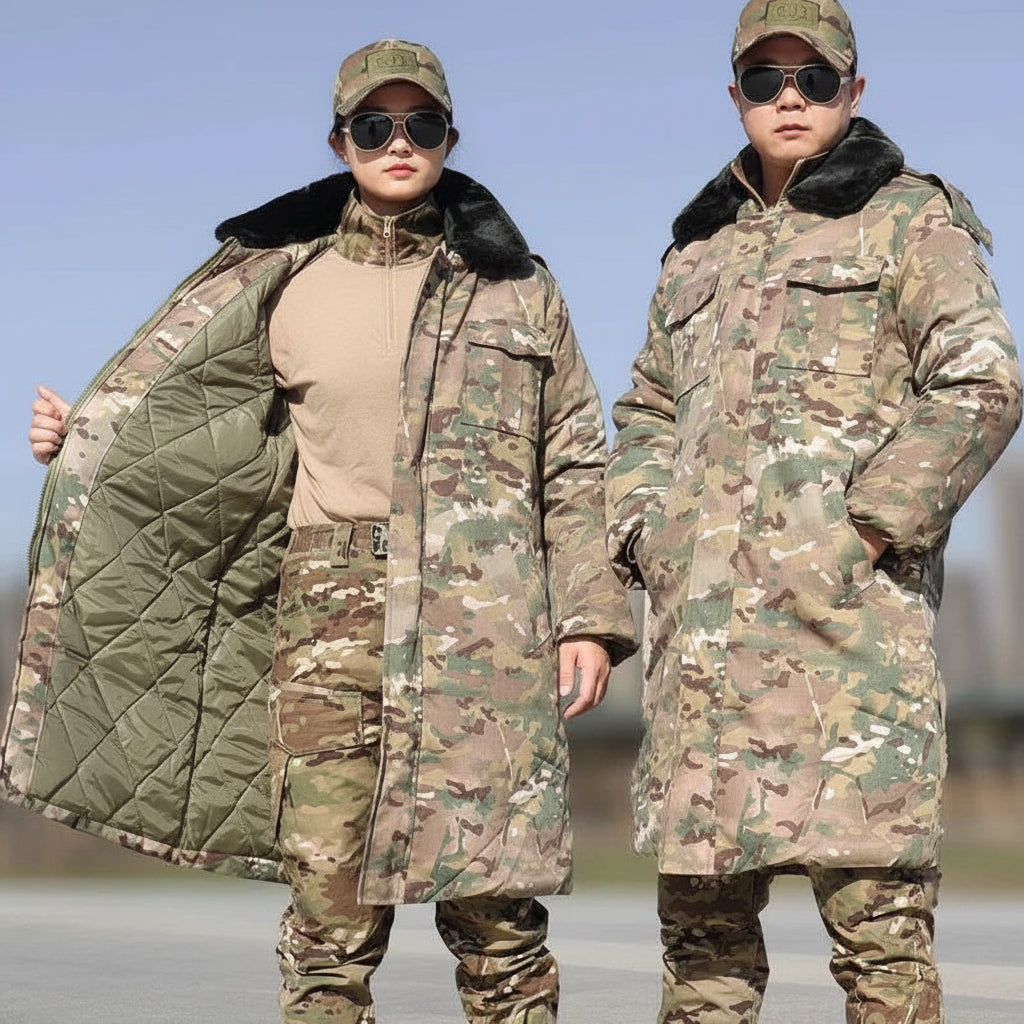 Camouflage Military Outdoor Coat for Winter Outdoor activities with insulated lining