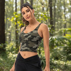 Military-Outdoors Camouflage Sports Bra for Women