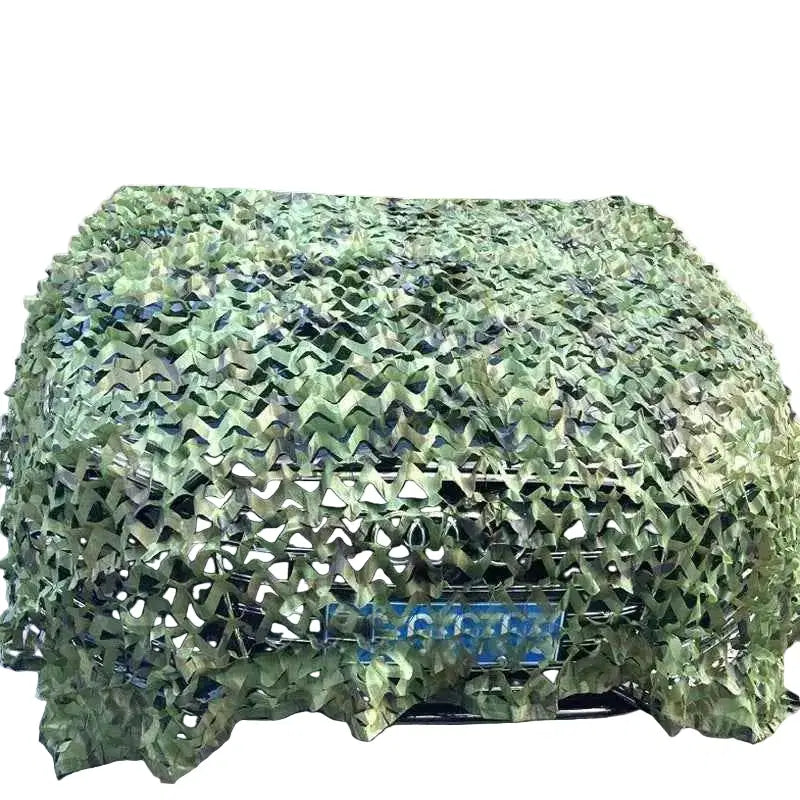 Woodland camouflage netting for outdoor concealment and tactical use in various environments