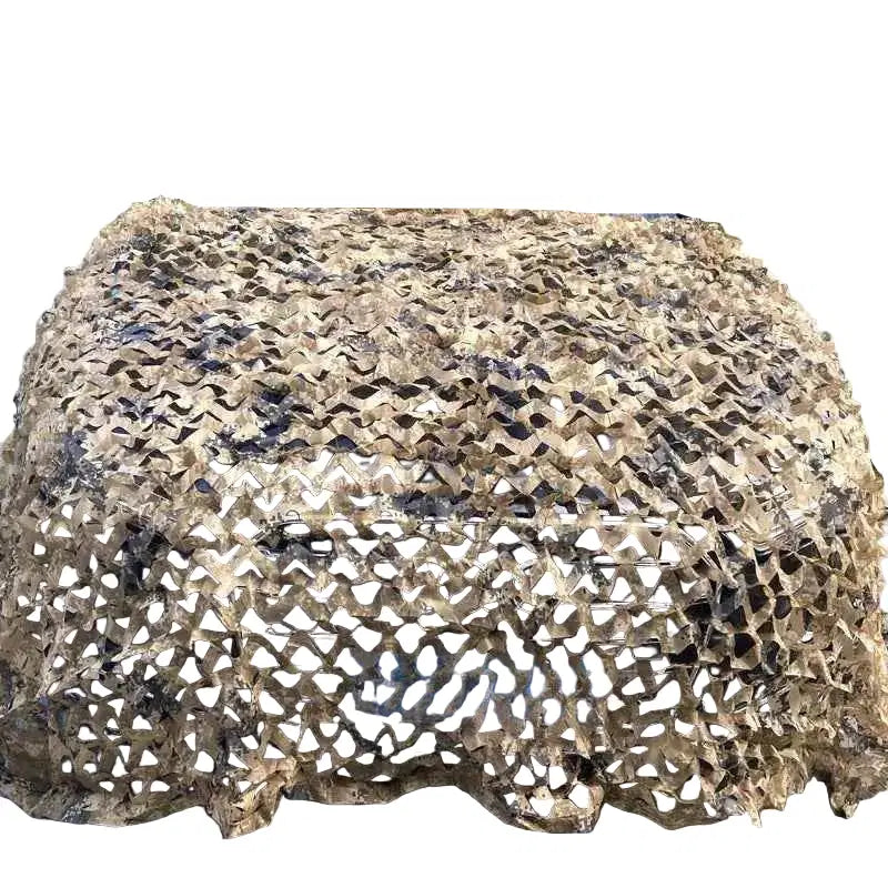 Woodland camouflage netting designed for outdoor concealment and tactical use
