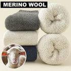 3 Pairs Wool Winter Socks - Thick Outdoor Crew Socks