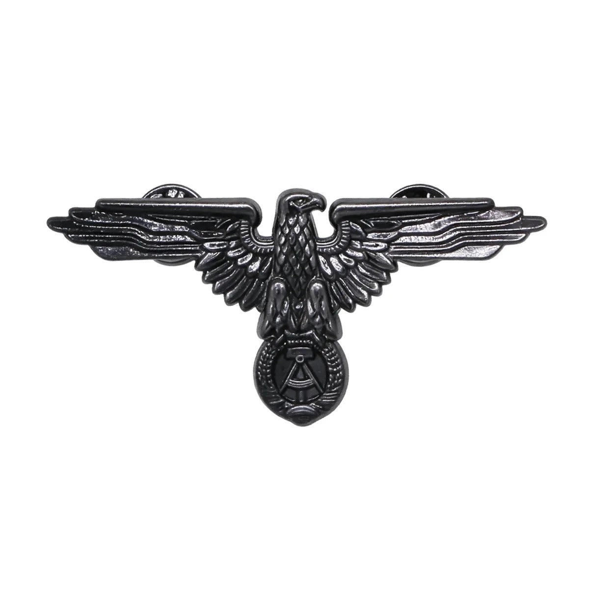 Black WW2 eagle badge with detailed design for collectors and enthusiasts