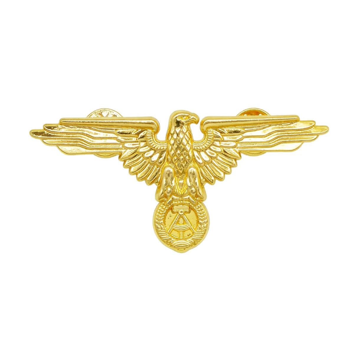 Golden WW2 eagle badge for military uniforms and collectors