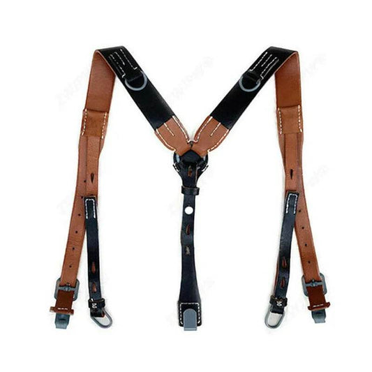WW2 German Army Leather Y-STRAP Suspenders - Military-Outdoors.com