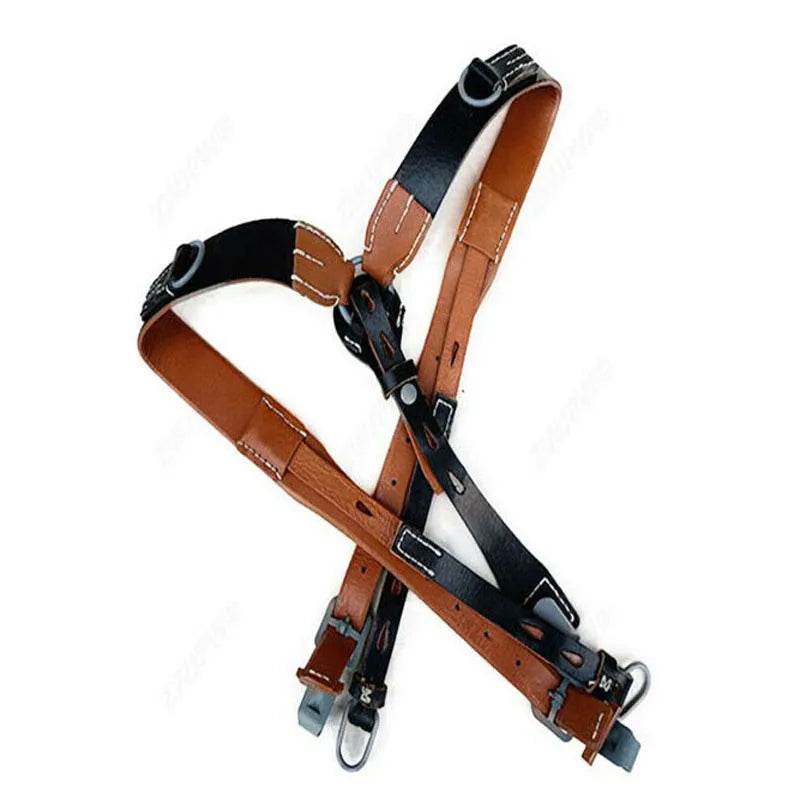 WW2 German Army Leather Y-STRAP Suspenders - Military-Outdoors.com