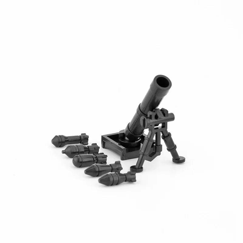 Detailed WW2 mortar toys model with a movable barrel and realistic design for collectors and play