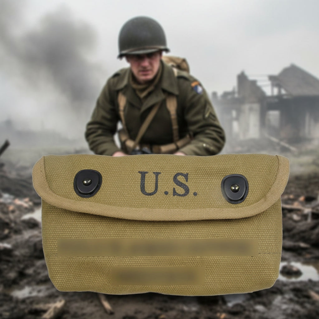 WW2 US tool kit pouch in khaki color for military use