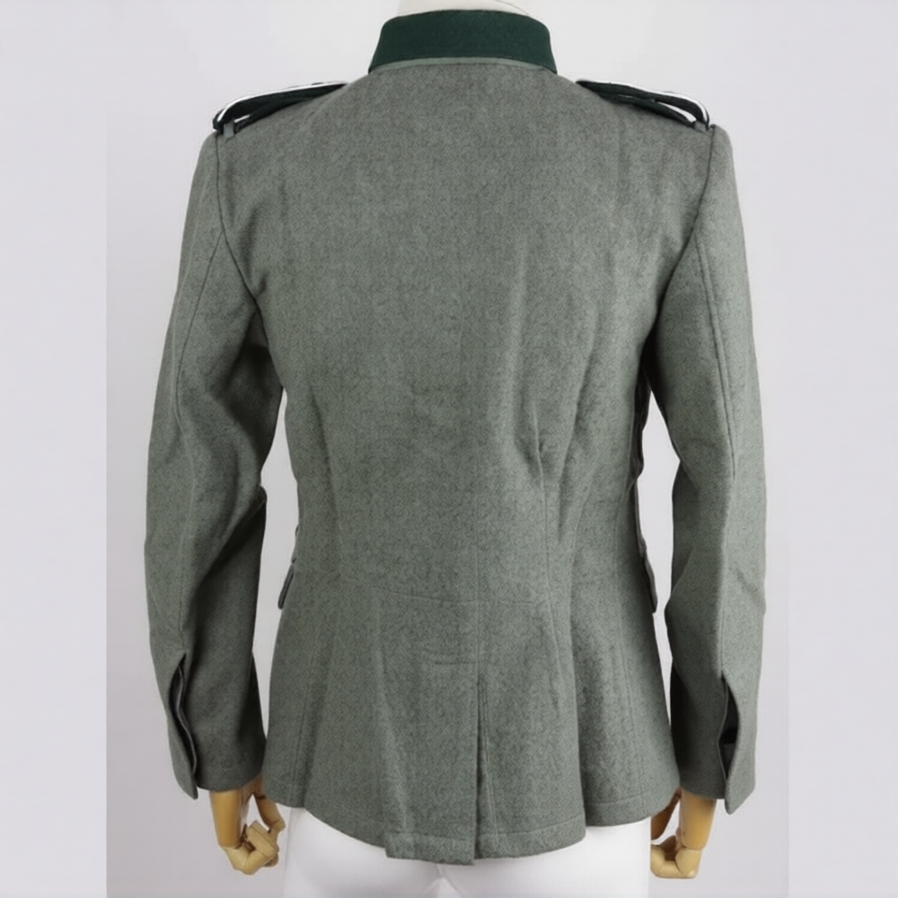 WWII M36 German Uniform Replica in grey with shoulder straps for collectors