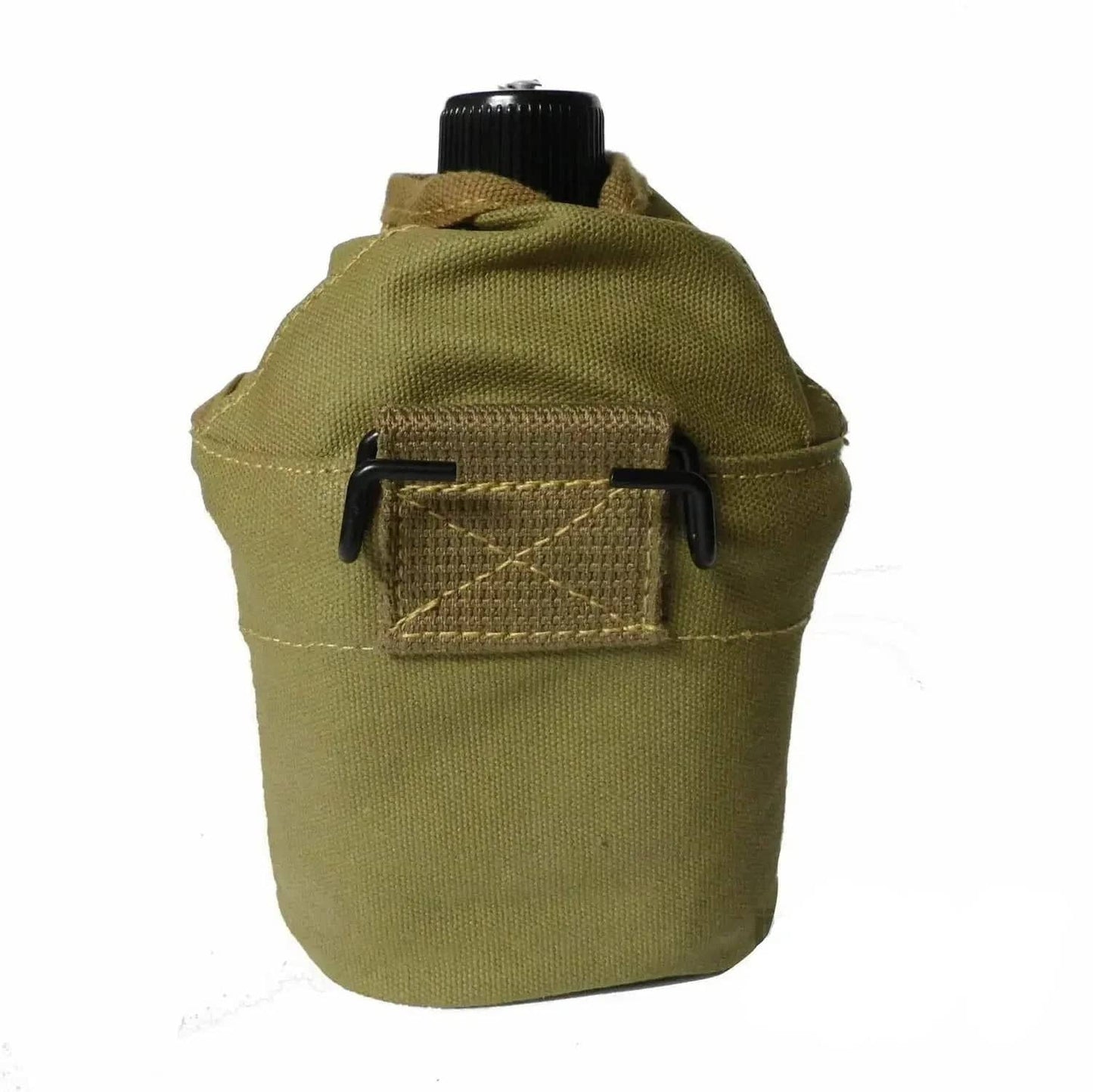 WWII marine canteen kettle in olive drab for outdoor use
