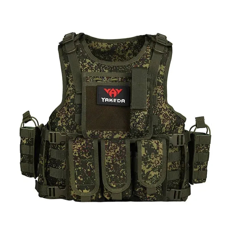 Yakeda Tactical Outdoor Vest in Camouflage with Multiple Pockets for Carrying Gear