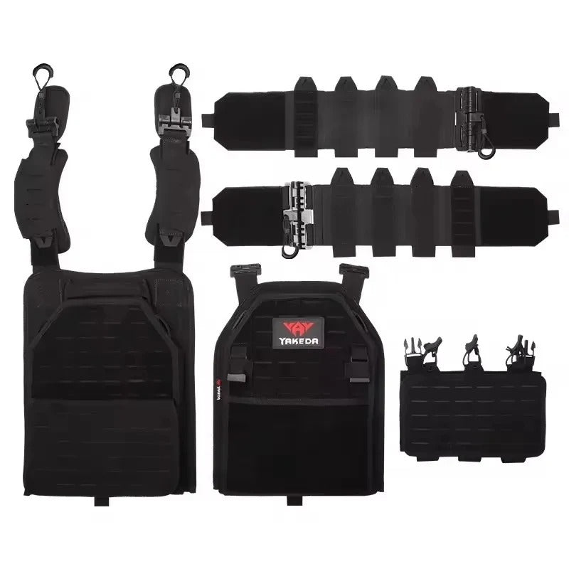 YAKEDA outdoor utility vest in black for tactical and outdoor activities