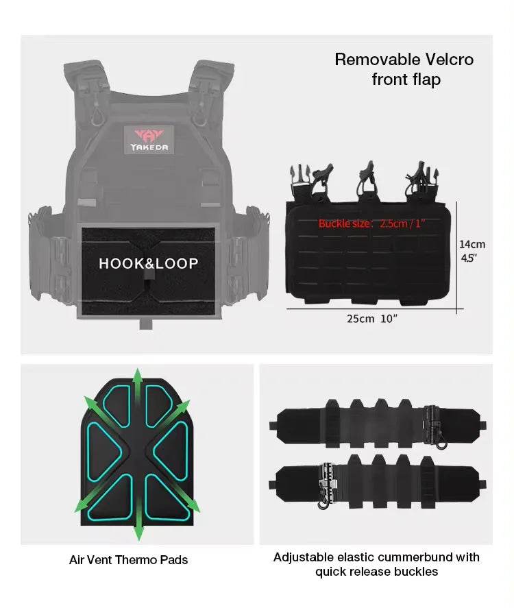 YAKEDA Tactical Vest Military-Grade Outdoor Armor - Military-Outdoors.com